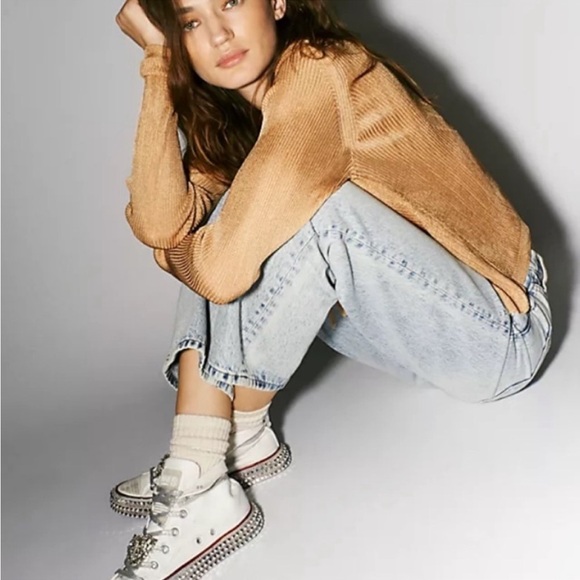Free People Nan-ku Cruise Studded Hi Top Sneakers Size EU 36 or US 6 NEW - Picture 1 of 16